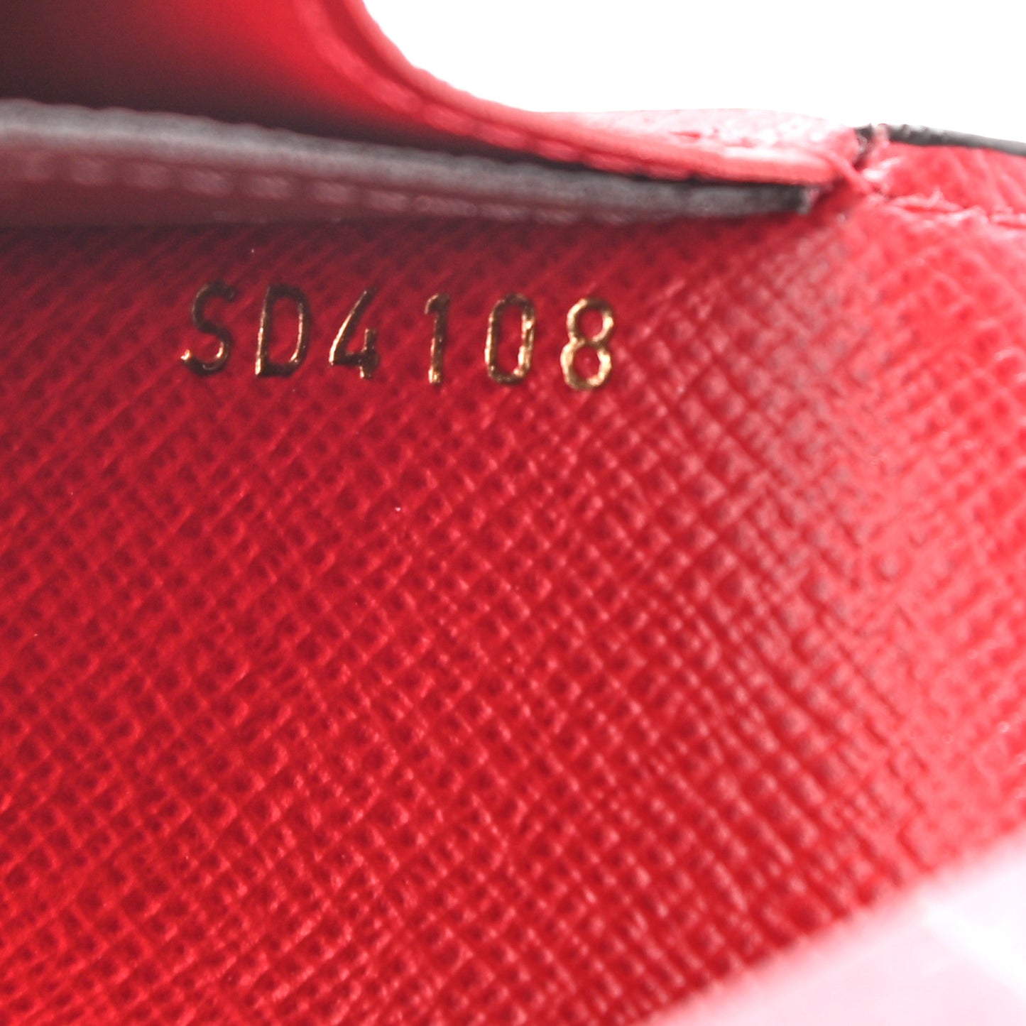 Damier Ebene Emilie Wallet Red