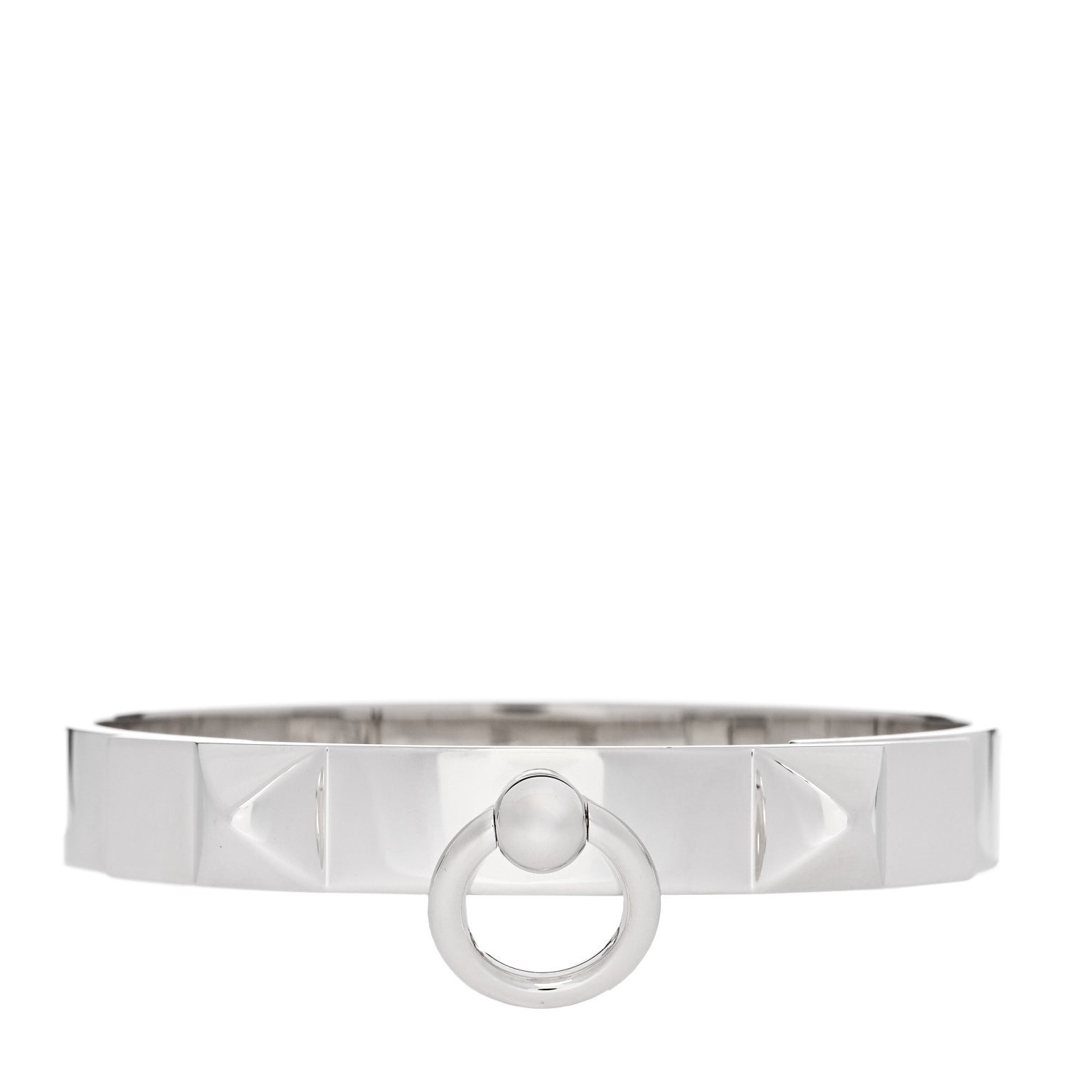 Hermes Sterling Silver PM Collier De Chien Bracelet ST 1 of 4