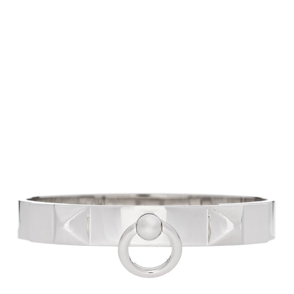 Hermes Sterling Silver PM Collier De Chien Bracelet ST 1 of 4