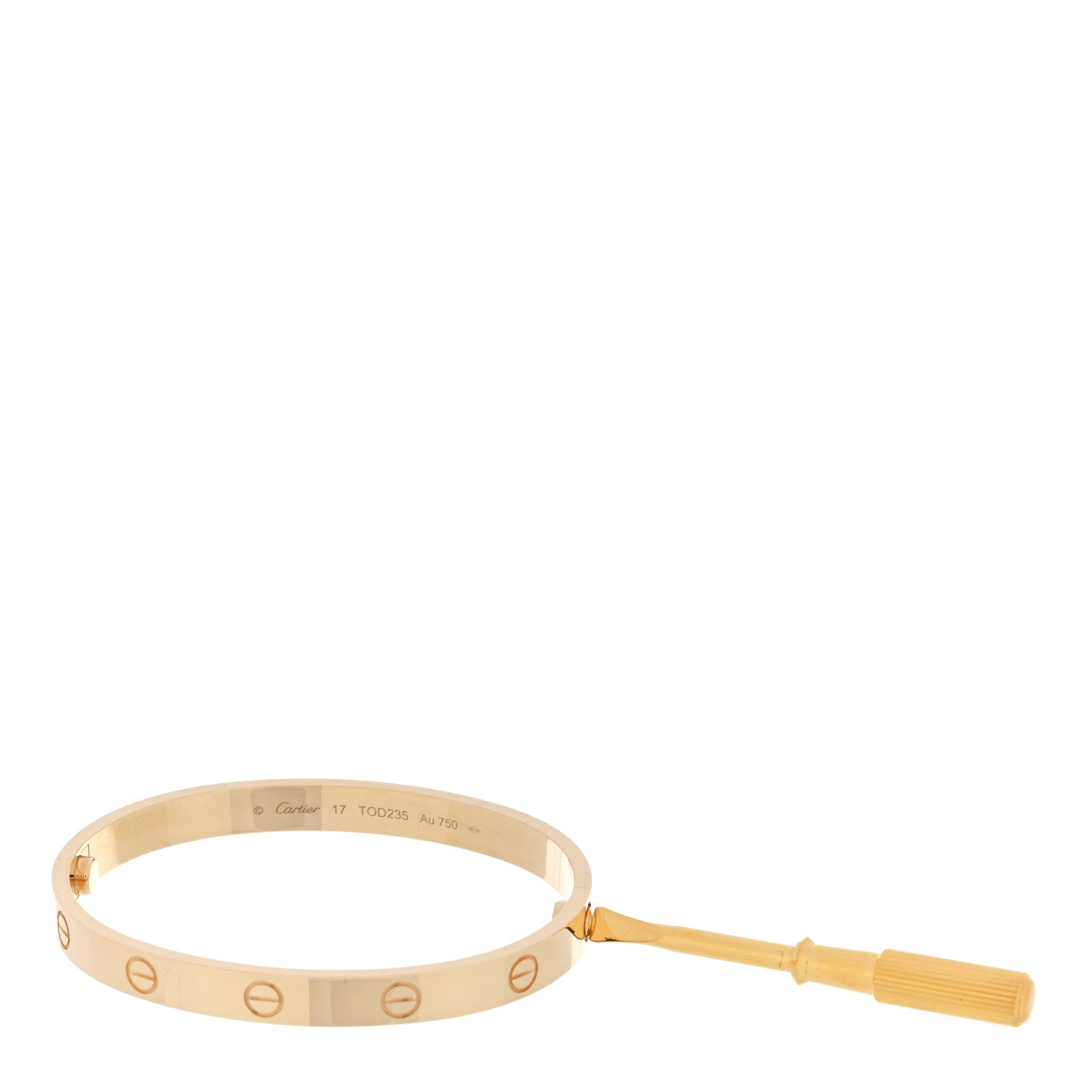 Cartier 18K Yellow Gold LOVE Bracelet 17 4 of 5