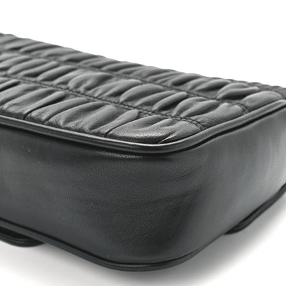 Prada Nappa Gaufre Small Chain Flap Shoulder Bag Black 12 of 13