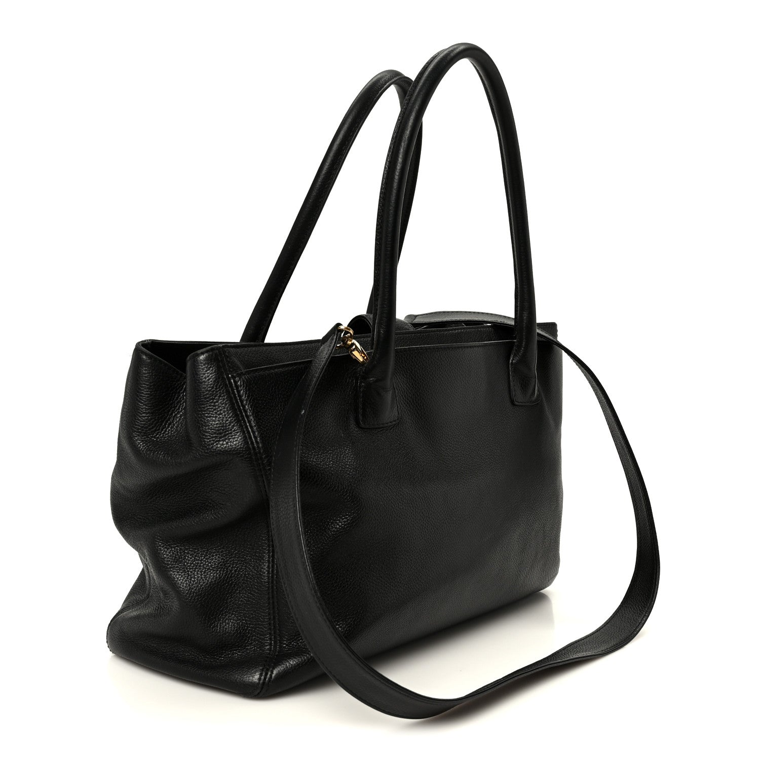 Chanel Calfskin Cerf Executive Shopper Tote Black 3 of 11