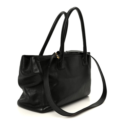 Chanel Calfskin Cerf Executive Shopper Tote Black 3 of 11