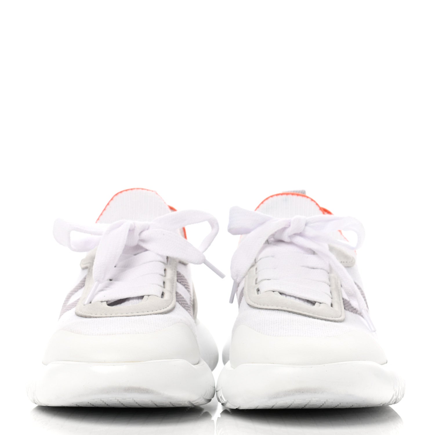 Hermes Knit Suede Goatskin Womens Crew Sneakers 36.5 White Gris 2 of 10