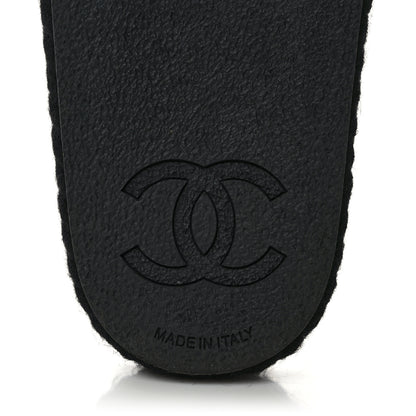 Chanel Braided Knit CC Mules 38 Black Gold 6 of 9