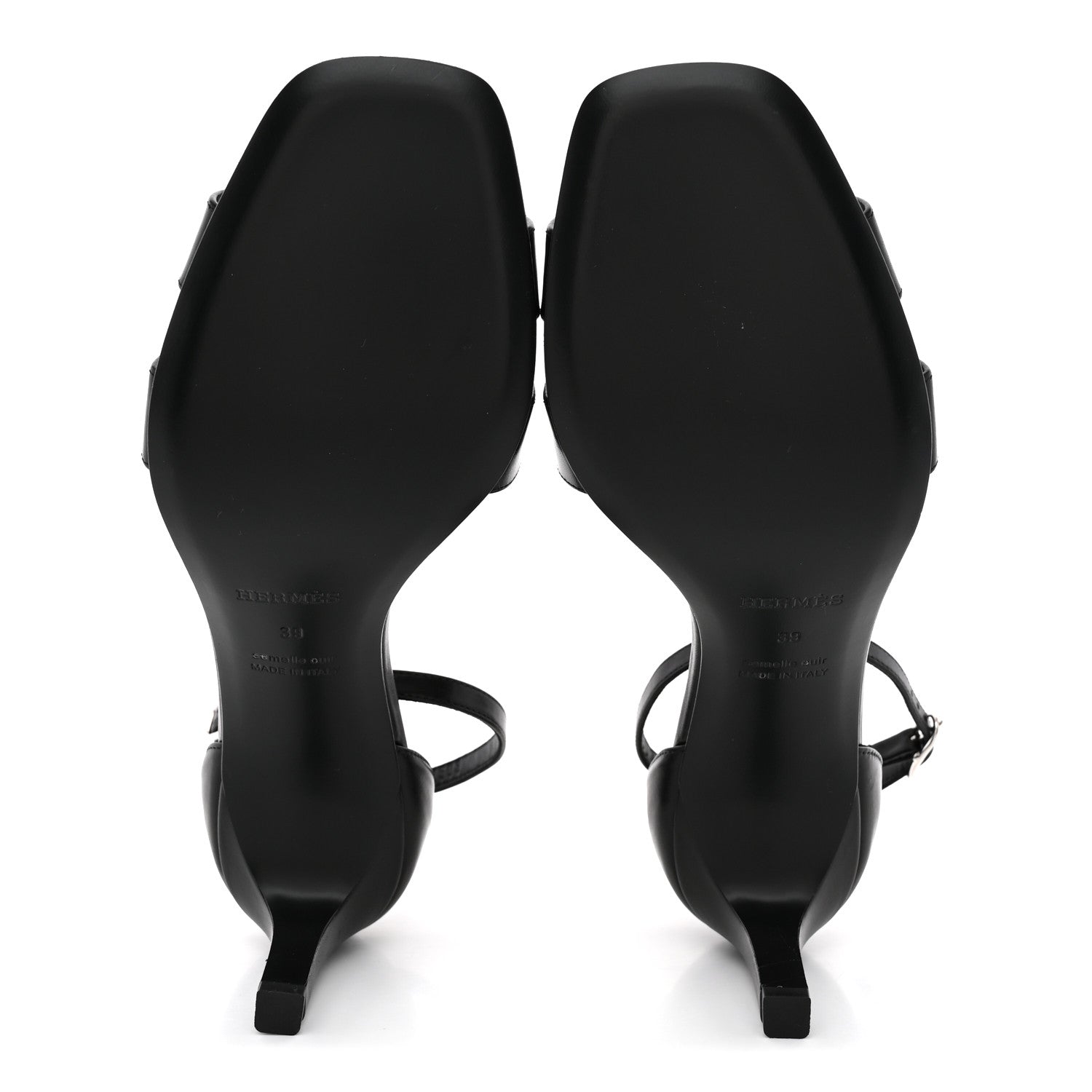 Hermes Calfskin Joy 70 Sandals 39 Black 6 of 11