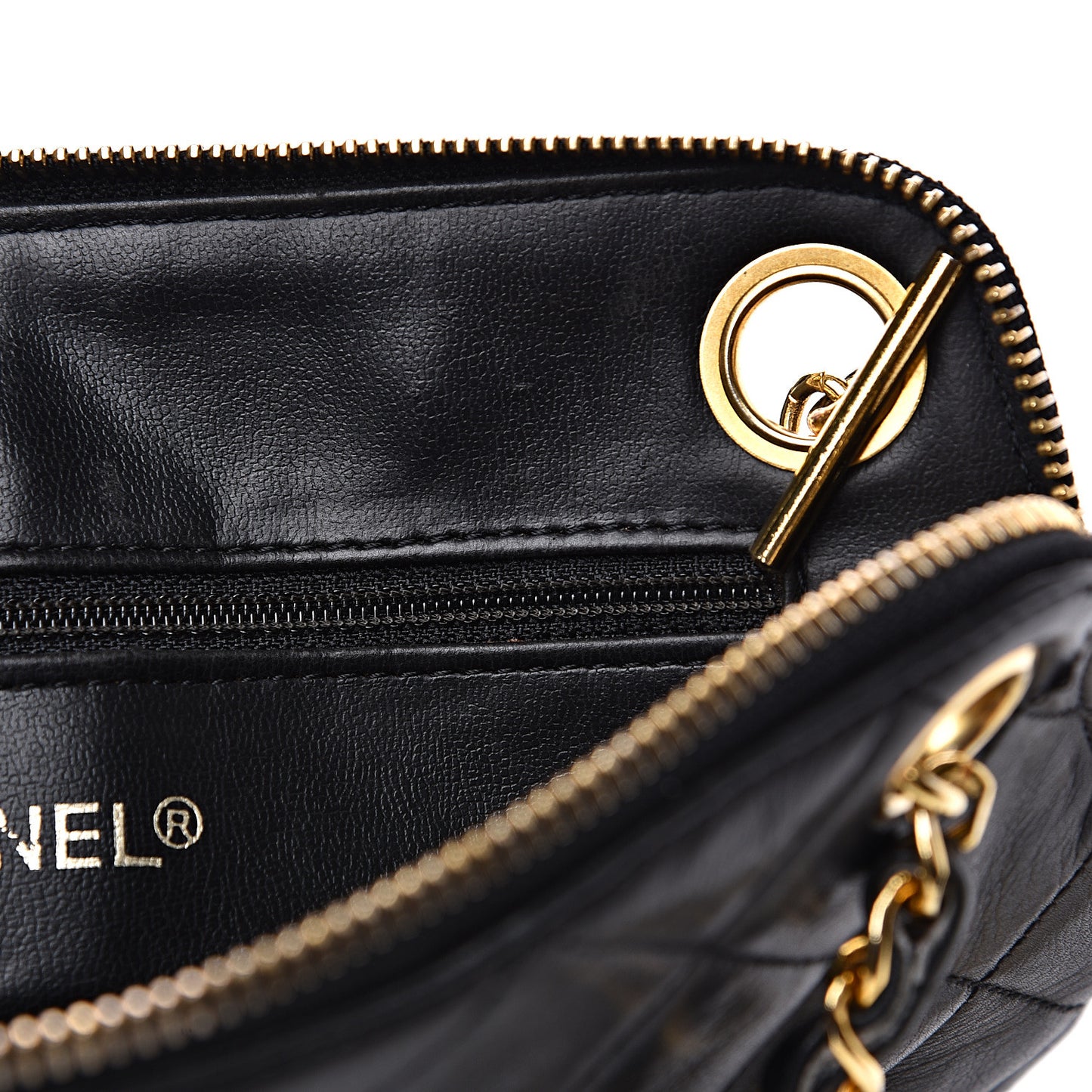 Calfskin Quilted Small Shoulder Bag Black