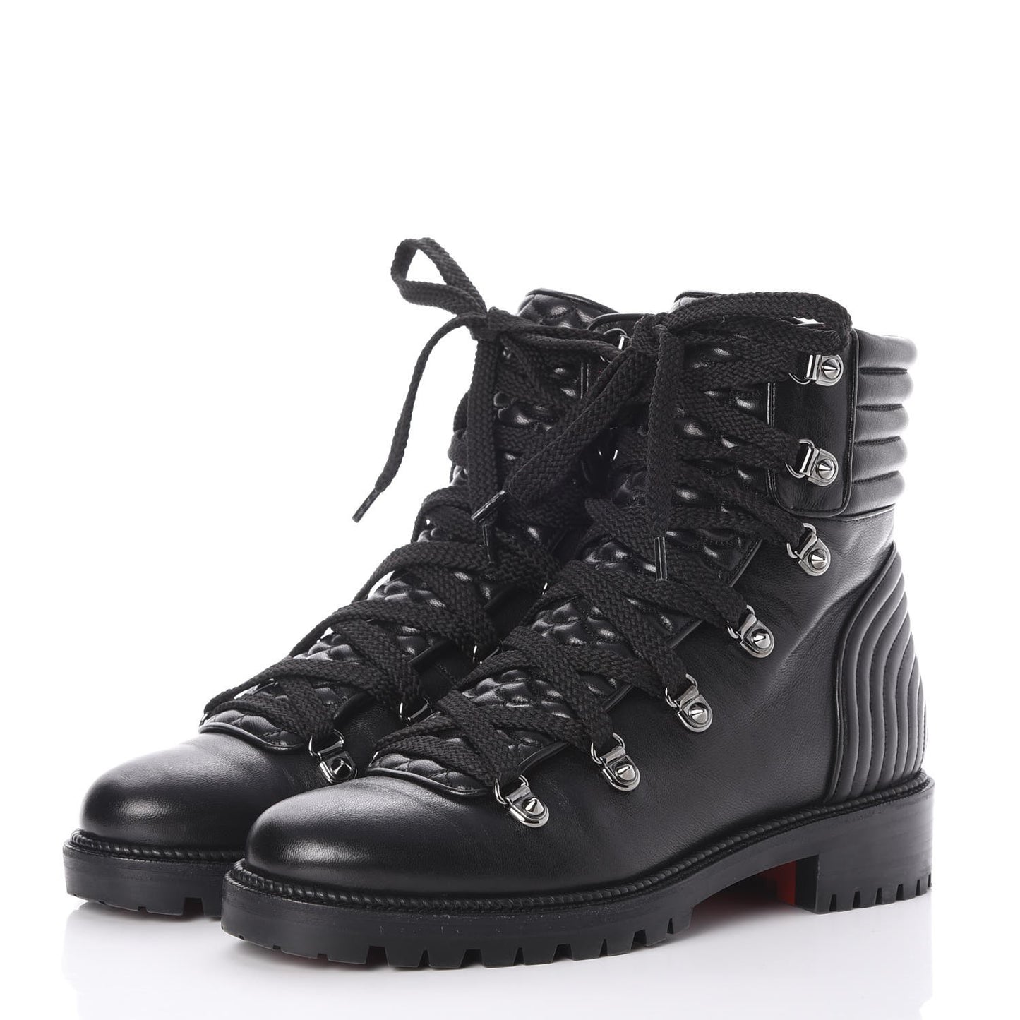 Shiny Nappa Mad Flat Boots 37 Black