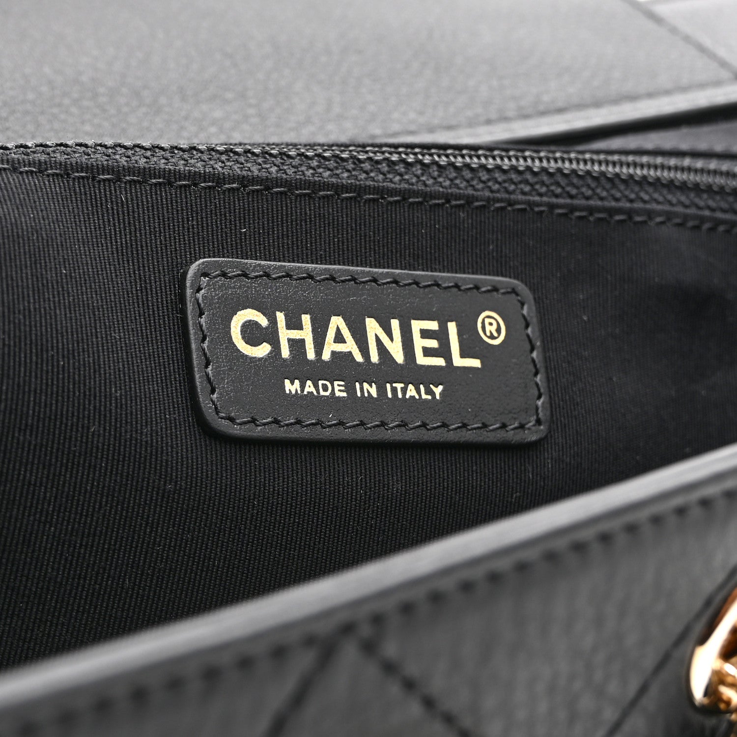 Chanel Bullskin Stitched Medium Shopping Bag Black 6 of 10