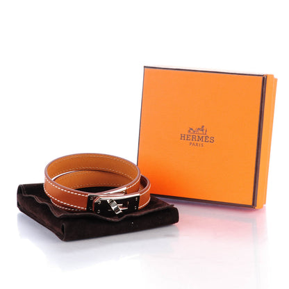 Hermes Barenia Kelly Double Tour Bracelet M Fauve 6 of 6