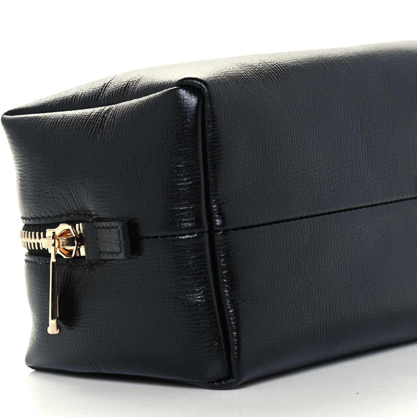 Azalea Calfskin Marina Cosmetic Case Black