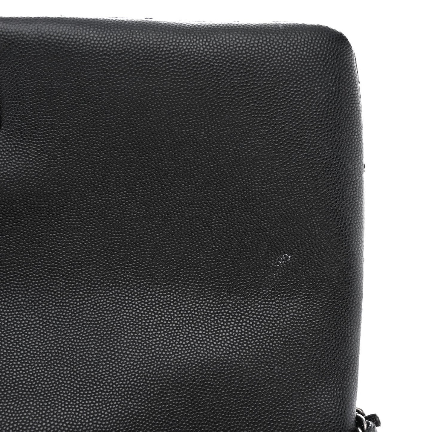 Caviar Lizard Quilted Medium Coco Handle Flap Black