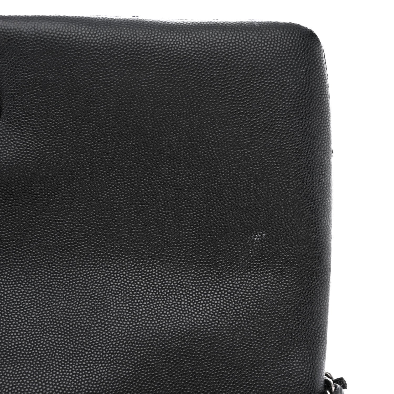 Chanel Caviar Lizard Quilted Medium Coco Handle Flap Black 11 of 11