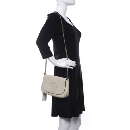 Gucci Cellarius Calfskin Medium Soho Flap Crossbody Ivoire 2 of 10