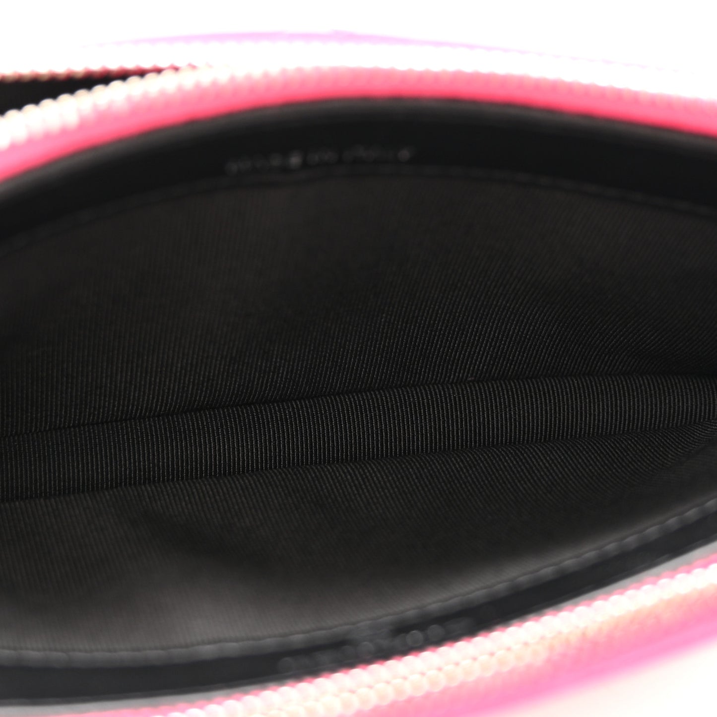Patent Quilted Small Clutch With Chain Pink Black