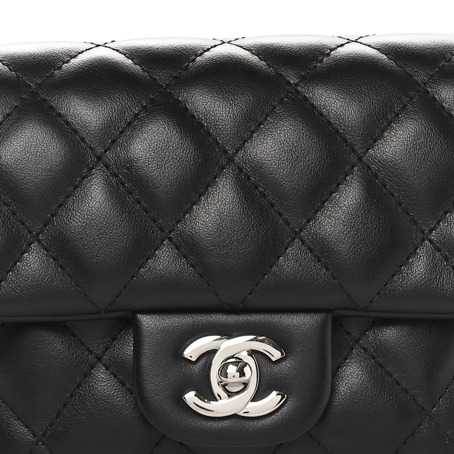 Chanel Calfskin Quilted CC Uniform Flap Belt Bag Black 8 of 11