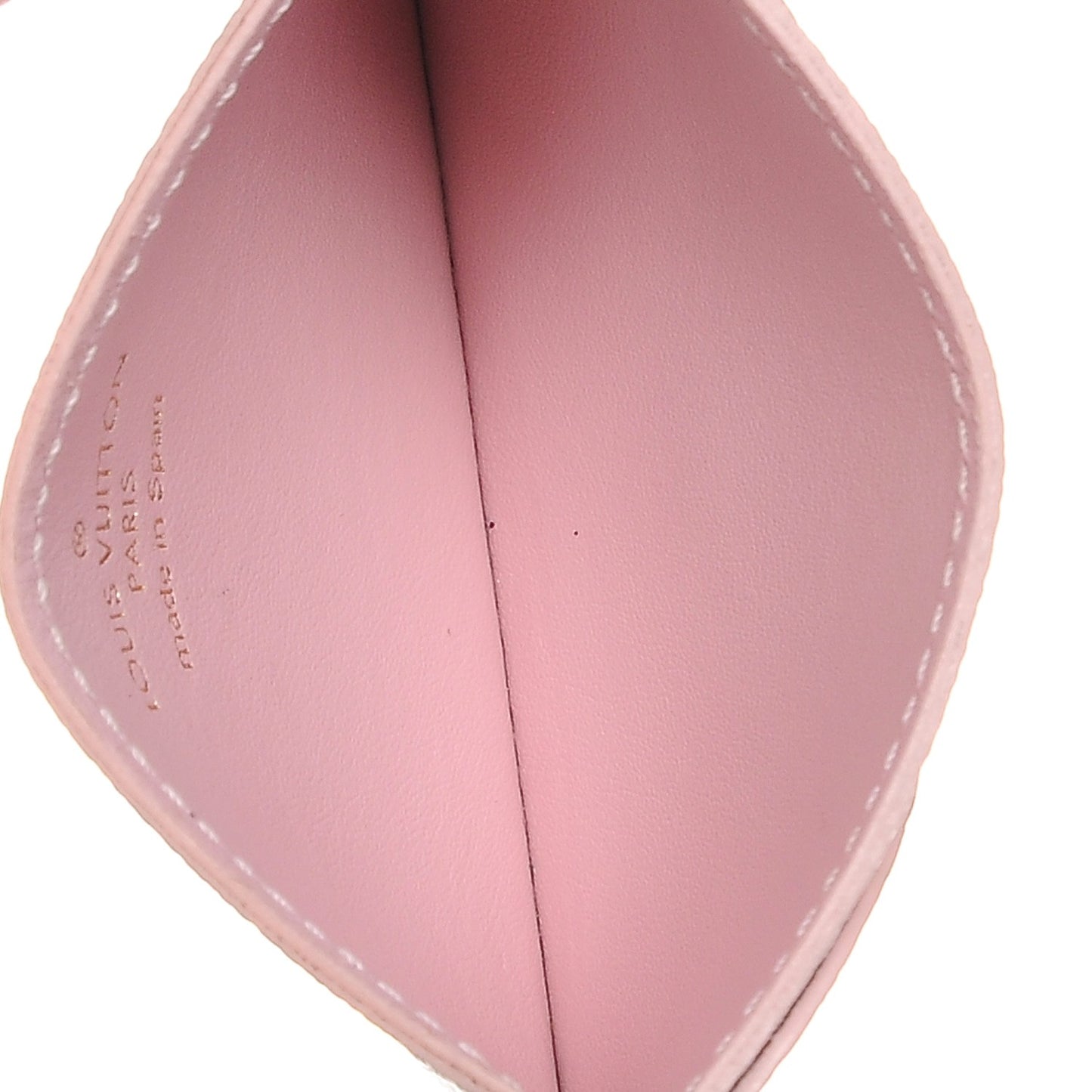 Damier Ebene Caissa Card Holder Rose Ballerine