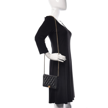 Chanel Caviar Quilted Boy Wallet On Chain WOC Black 2 of 12