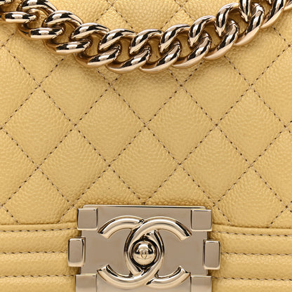 Chanel Caviar Quilted Small Boy Flap Yellow 7 of 9
