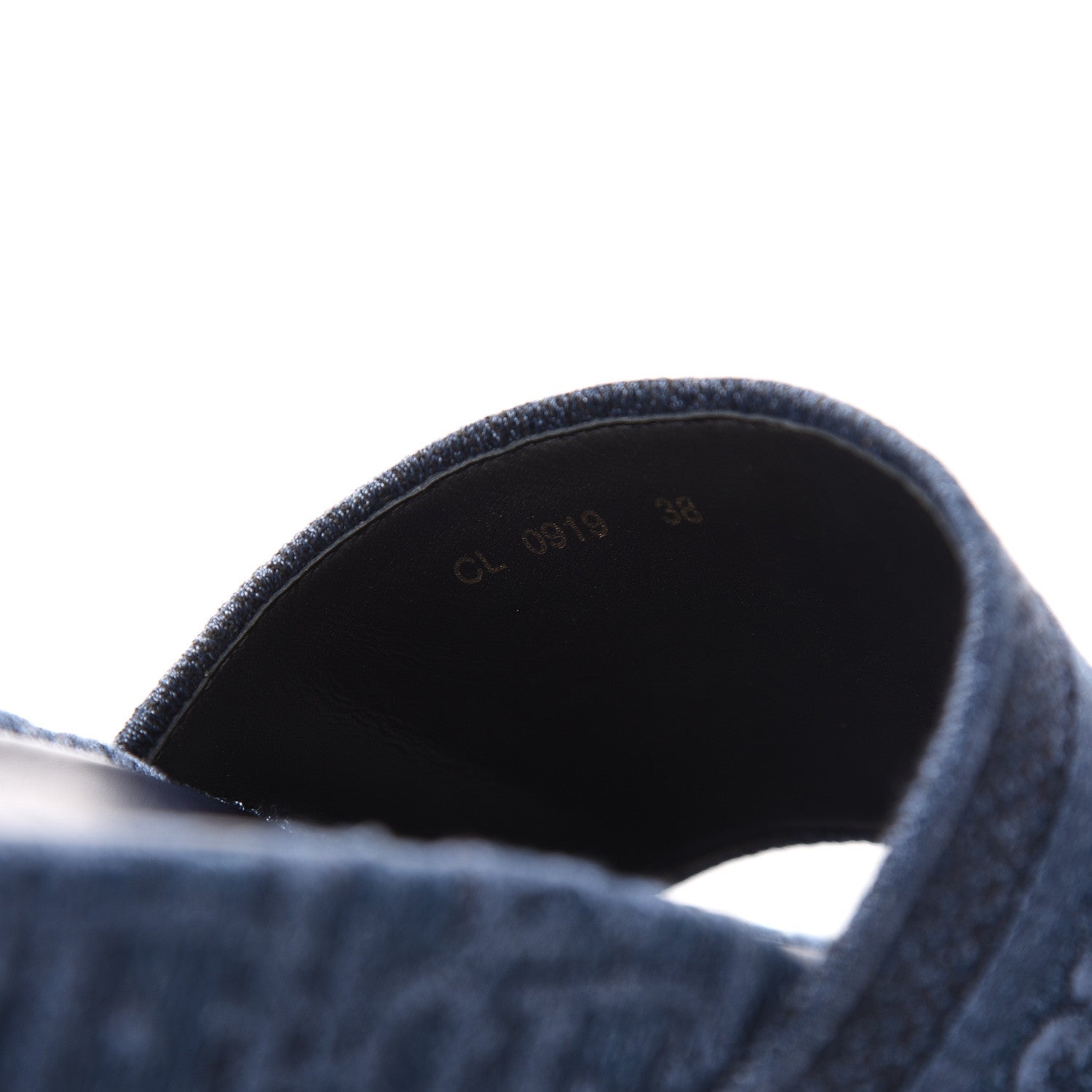 Christian Dior Oblique Denim D-Way Platform Sandal 38 Blue 8 of 9