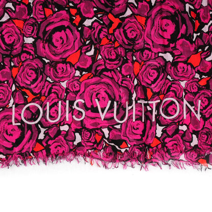Louis Vuitton Rock N Roses Stole Berry 4 of 6