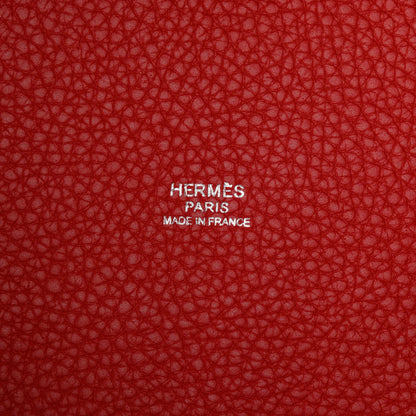 Hermes Taurillon Clemence Picotin Lock 22 MM Rouge Casaque 6 of 11