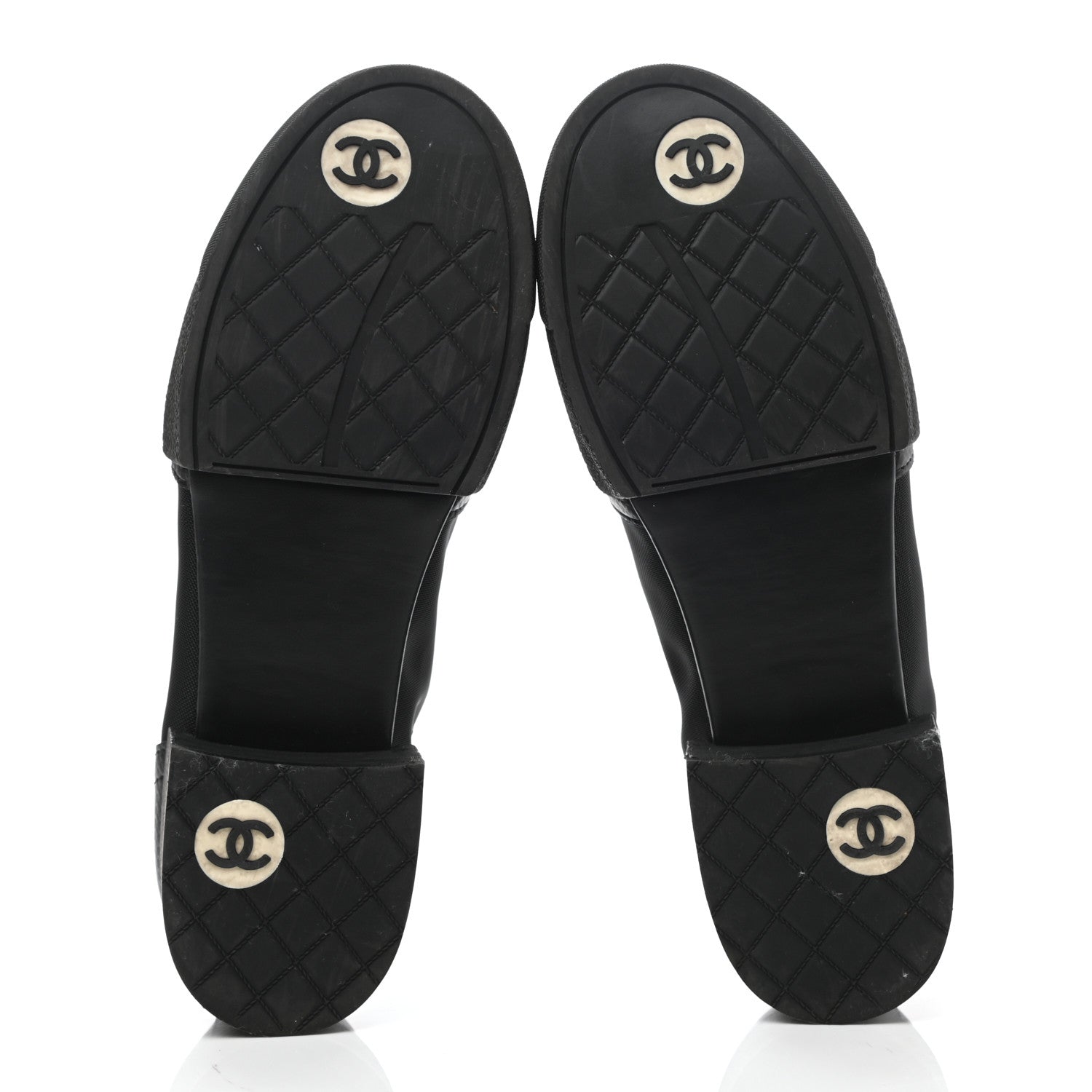 Chanel Embossed Calfskin Mesh Lace Up Sneakers 37 Black 5 of 7