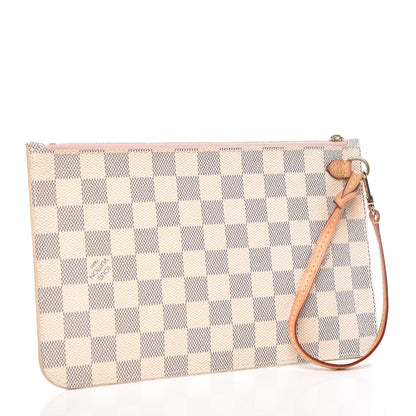 Louis Vuitton Damier Azur Neverfull MM GM Pochette Rose Ballerine 3 of 12