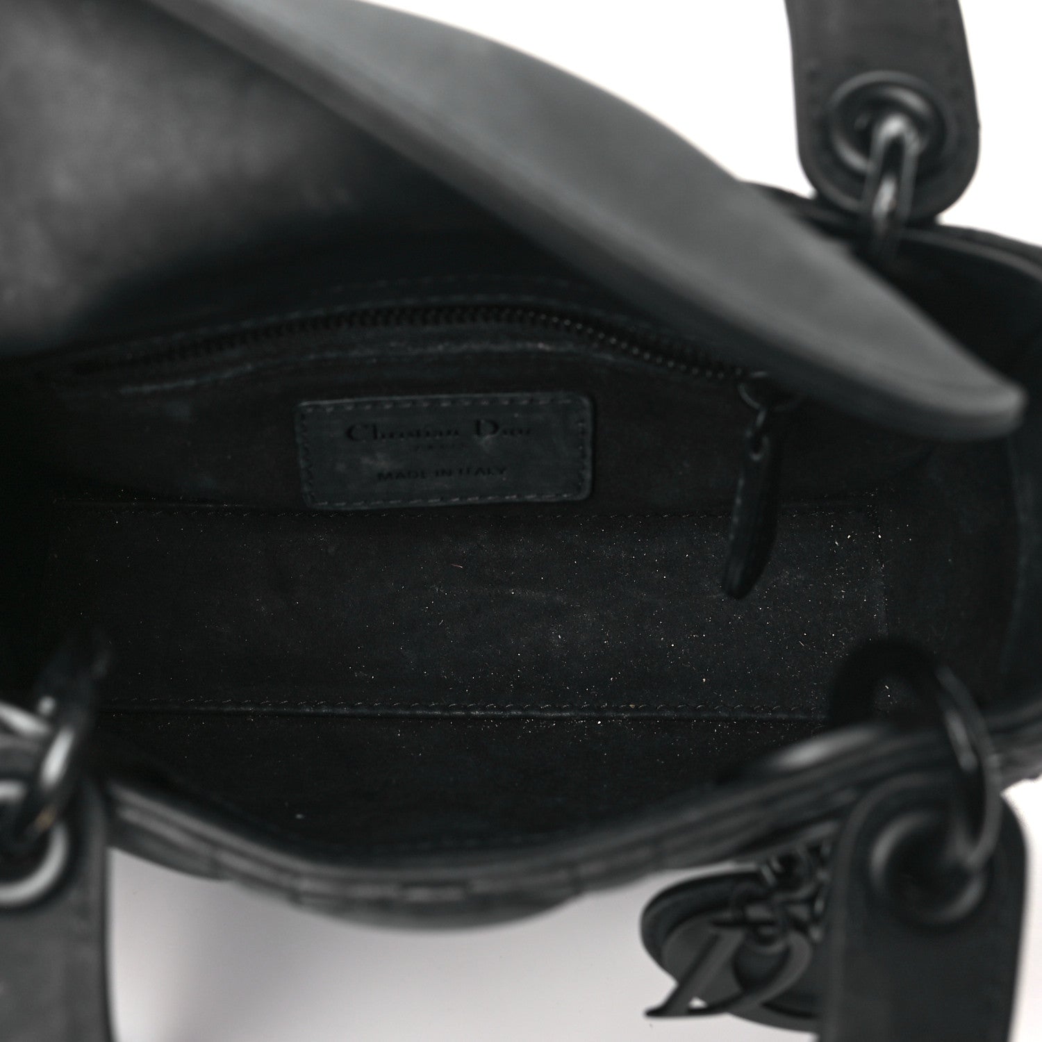 Christian Dior Ultra Matte Calfskin Cannage Mini Lady Dior Black 5 of 12