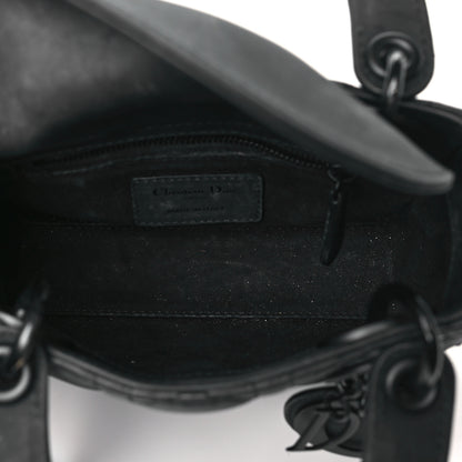 Christian Dior Ultra Matte Calfskin Cannage Mini Lady Dior Black 5 of 12
