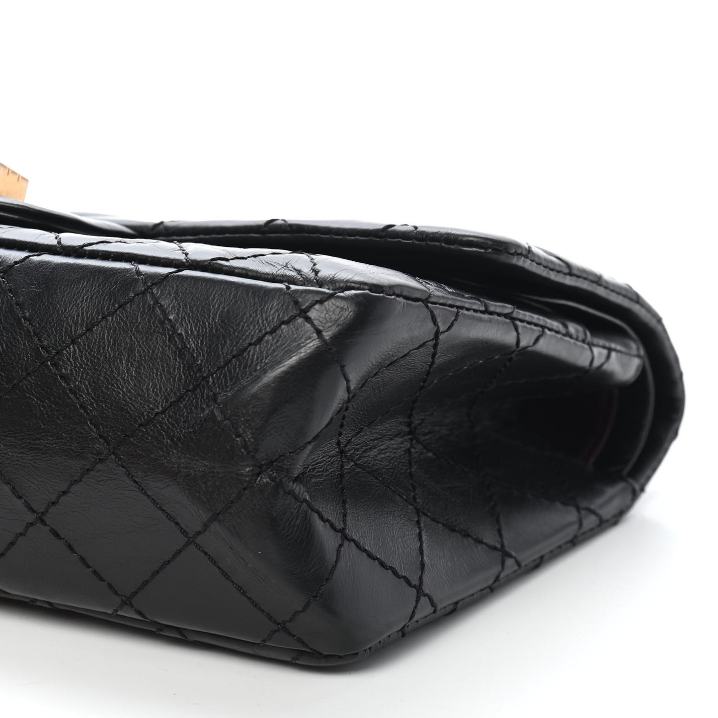 Aged Calfskin Quilted 2.55 Reissue 225 Flap Black