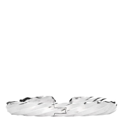 David Yurman Sterling Silver Diamond 9mm Cable Edge Bracelet 2 of 3