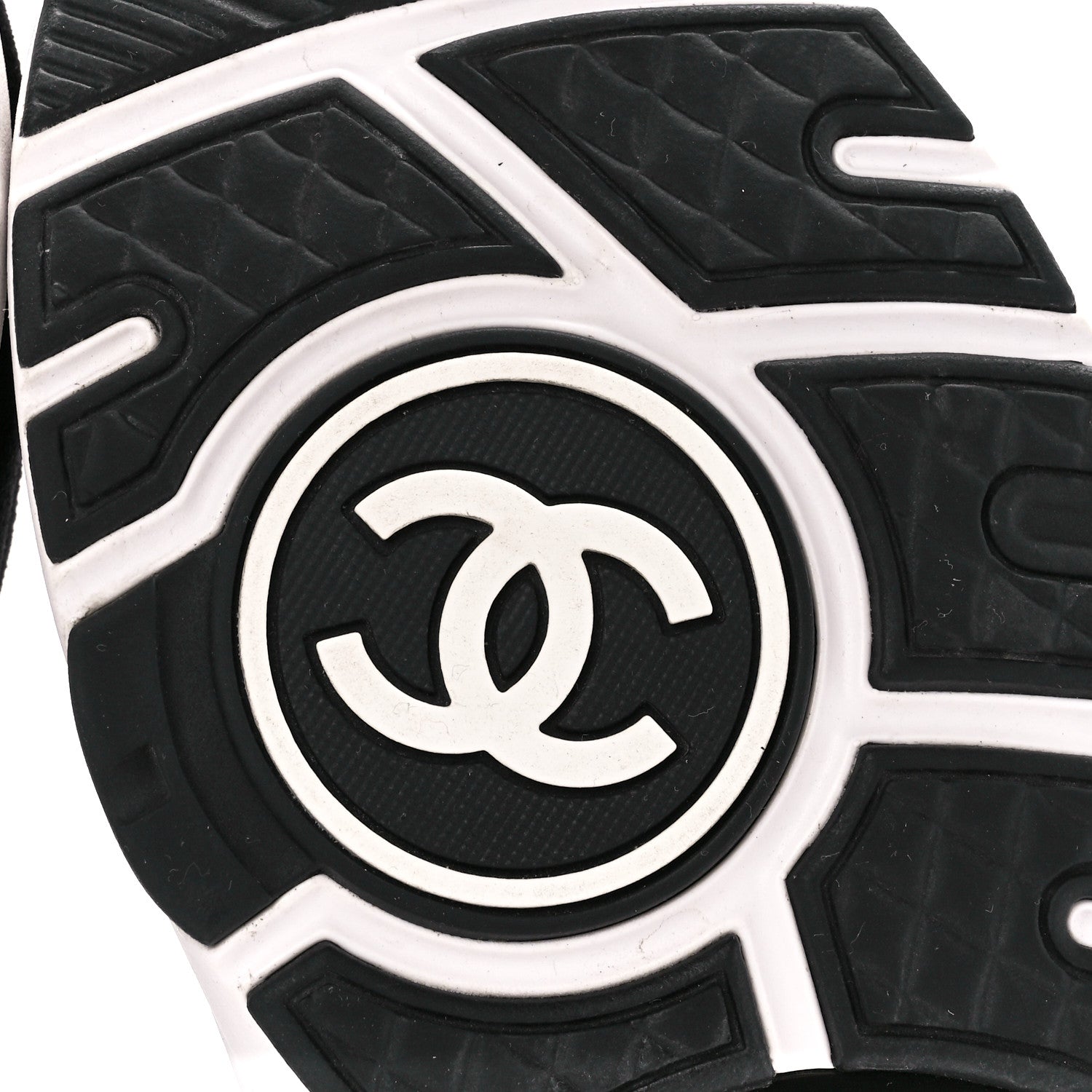 Chanel Fabric Suede Calfskin CC Sneakers 39 Grey Black 6 of 9