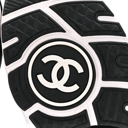 Chanel Fabric Suede Calfskin CC Sneakers 39 Grey Black 6 of 9