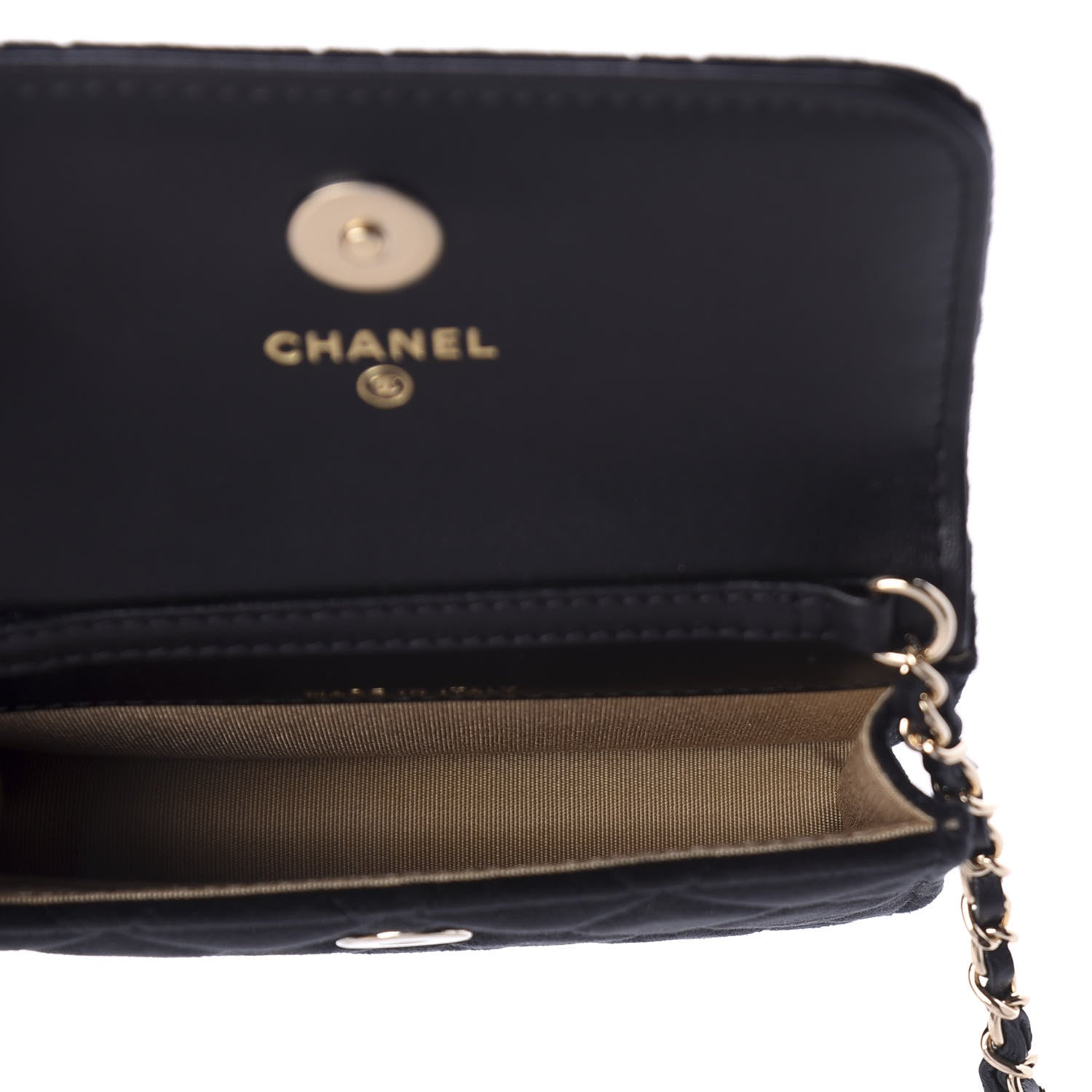 Chanel Velvet Quilted Pearl Crush Clutch With Chain Black 5 of 13