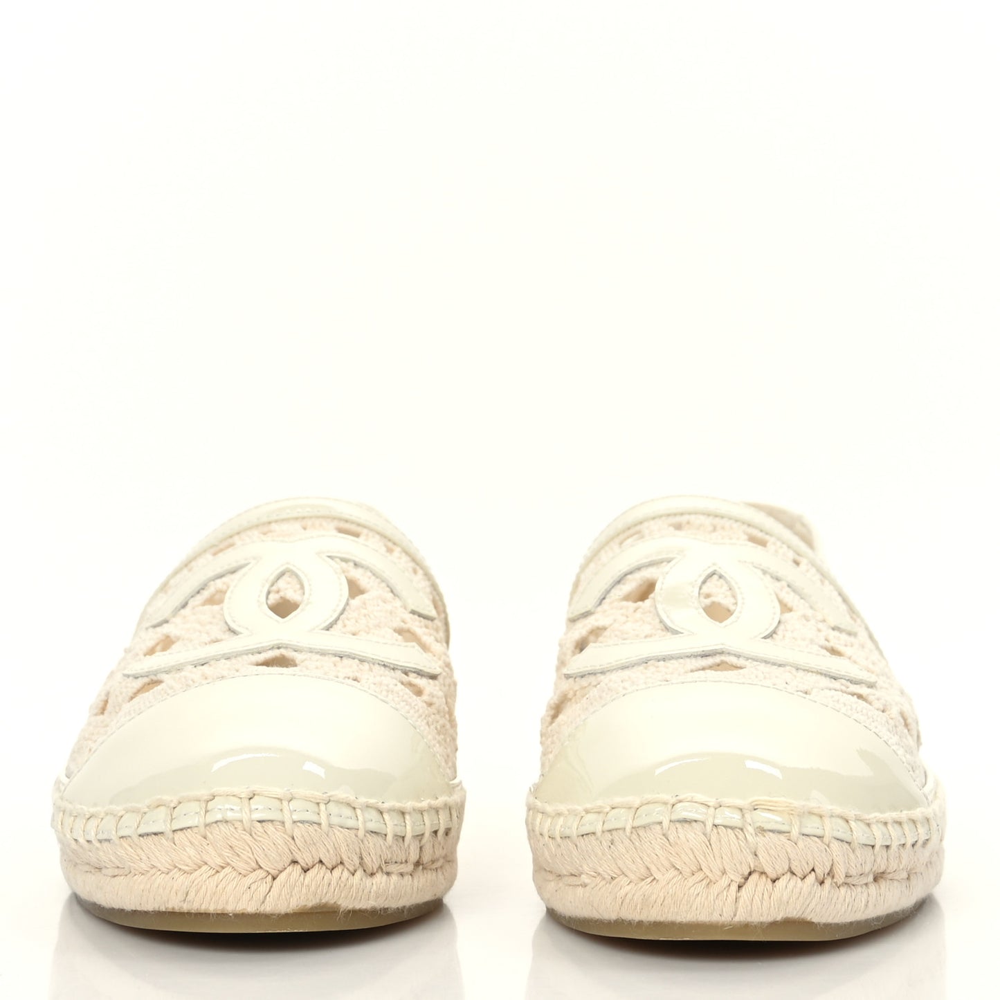 Macrame Patent CC Espadrilles 39 Beige Ivory