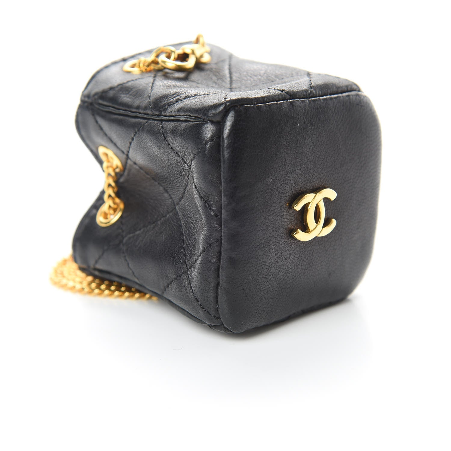Chanel Lambskin Mini Drawstring Shoulder Bag Black 9 of 10