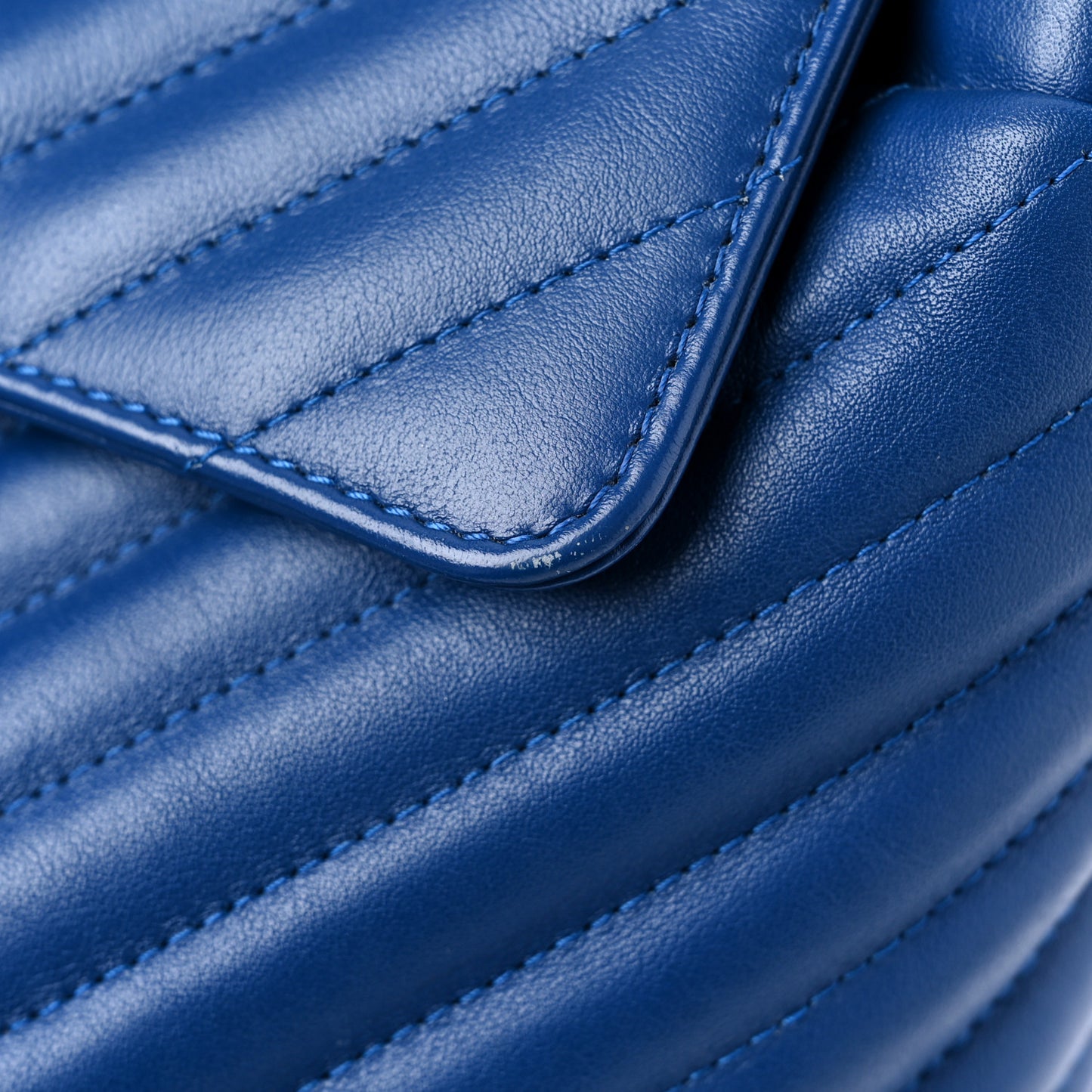 Lambskin Chevron Quilted Small Urban Spirit Backpack Blue