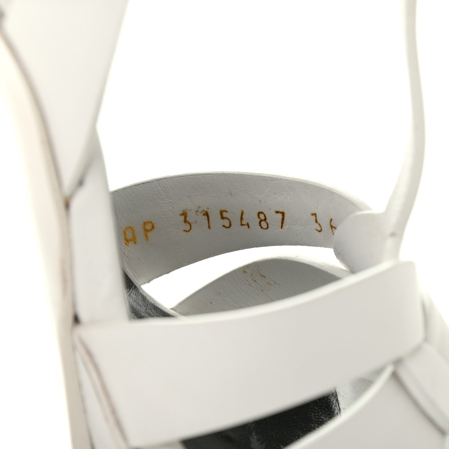 Calfskin Tribute 105 Platform Sandals 36 Porcellana