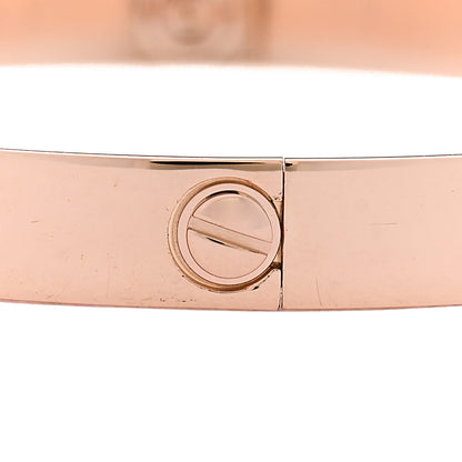 Cartier 18K Pink Gold 4 Diamond LOVE Bracelet 18 4 of 8