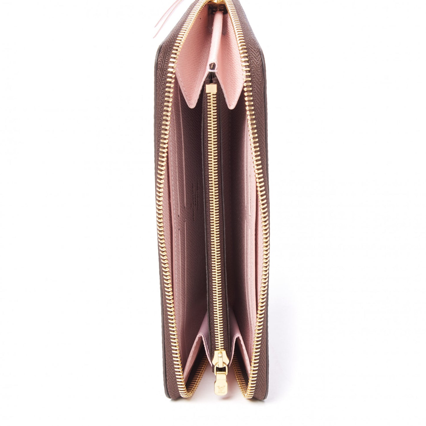 Damier Ebene Clemence Wallet Rose Ballerine
