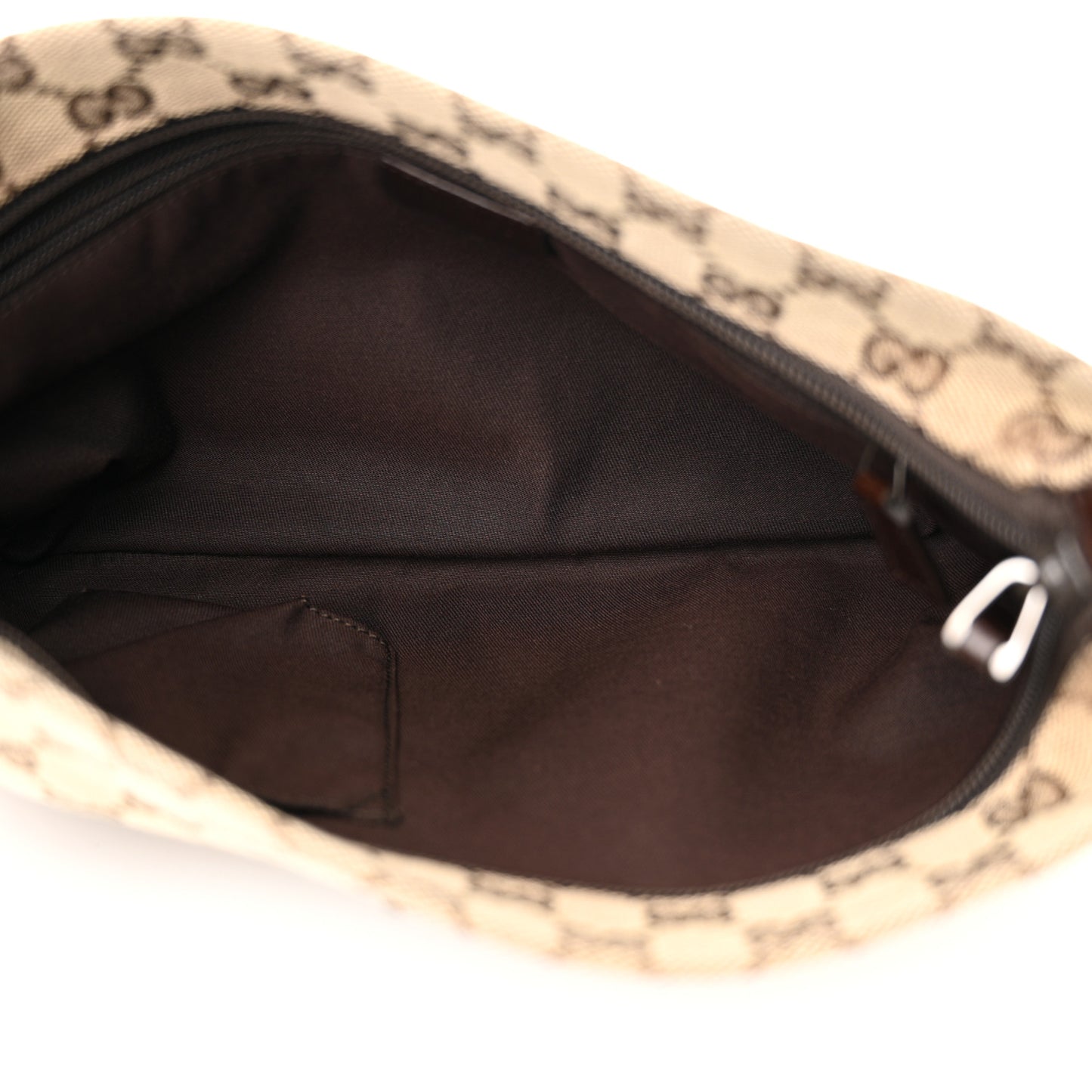 Monogram Web Small Flat Messenger Crossbody Dark Brown