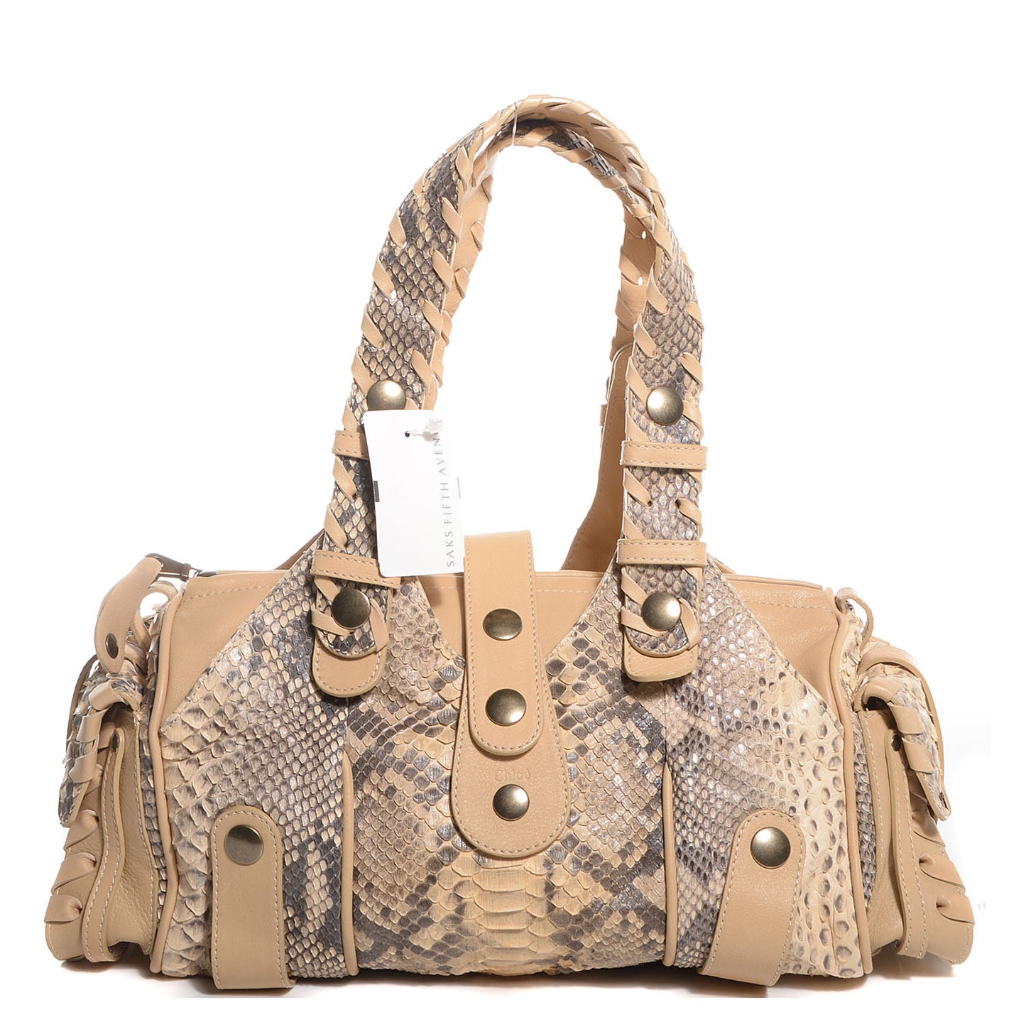 Python Silverado Shoulder Bag Beige