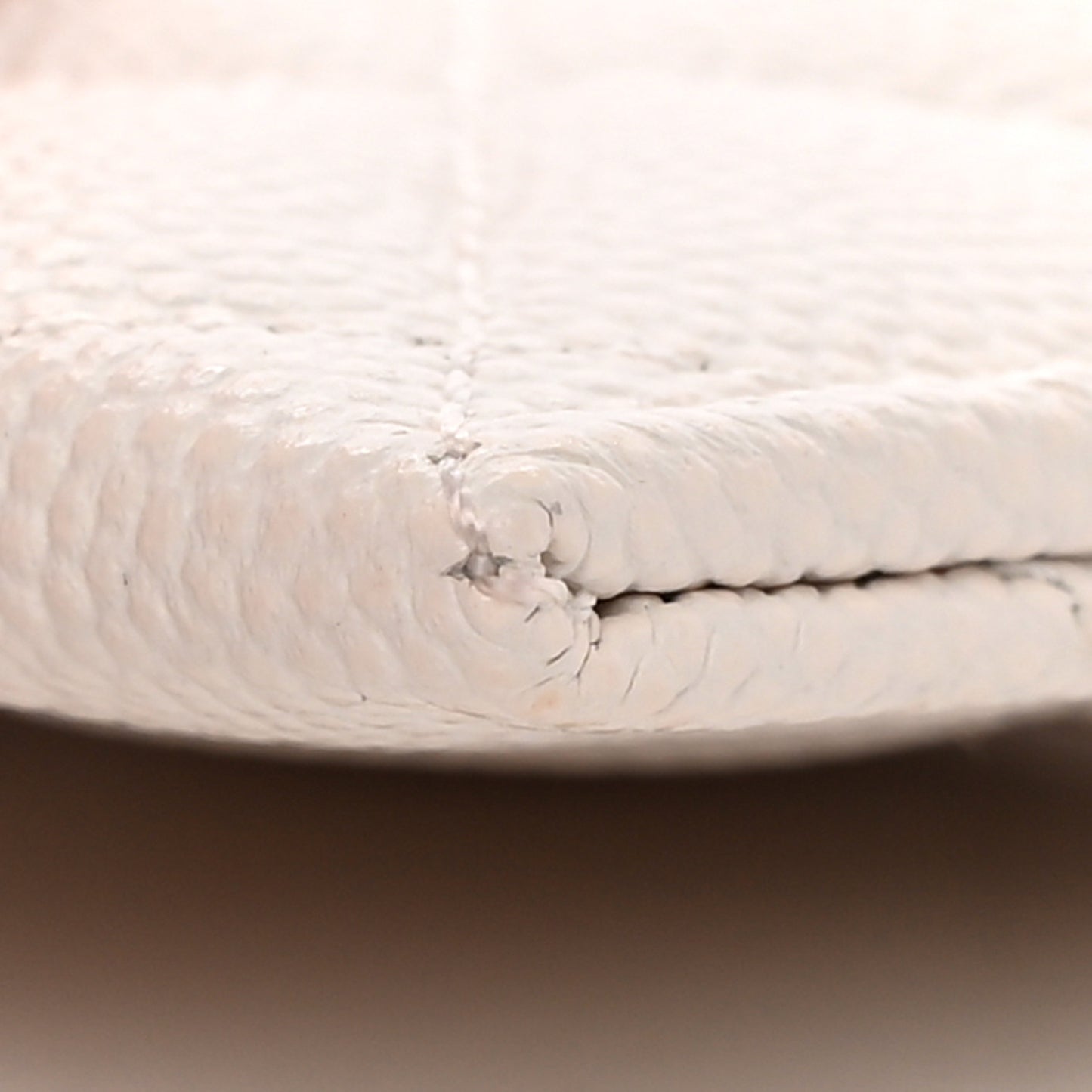Caviar Metal Quilted Perforated CC Card Holder White