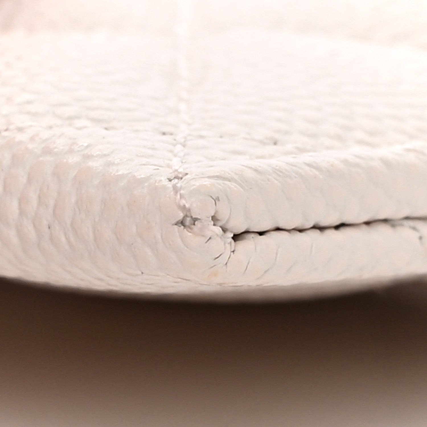 Chanel Caviar Metal Quilted Perforated CC Card Holder White 10 of 13