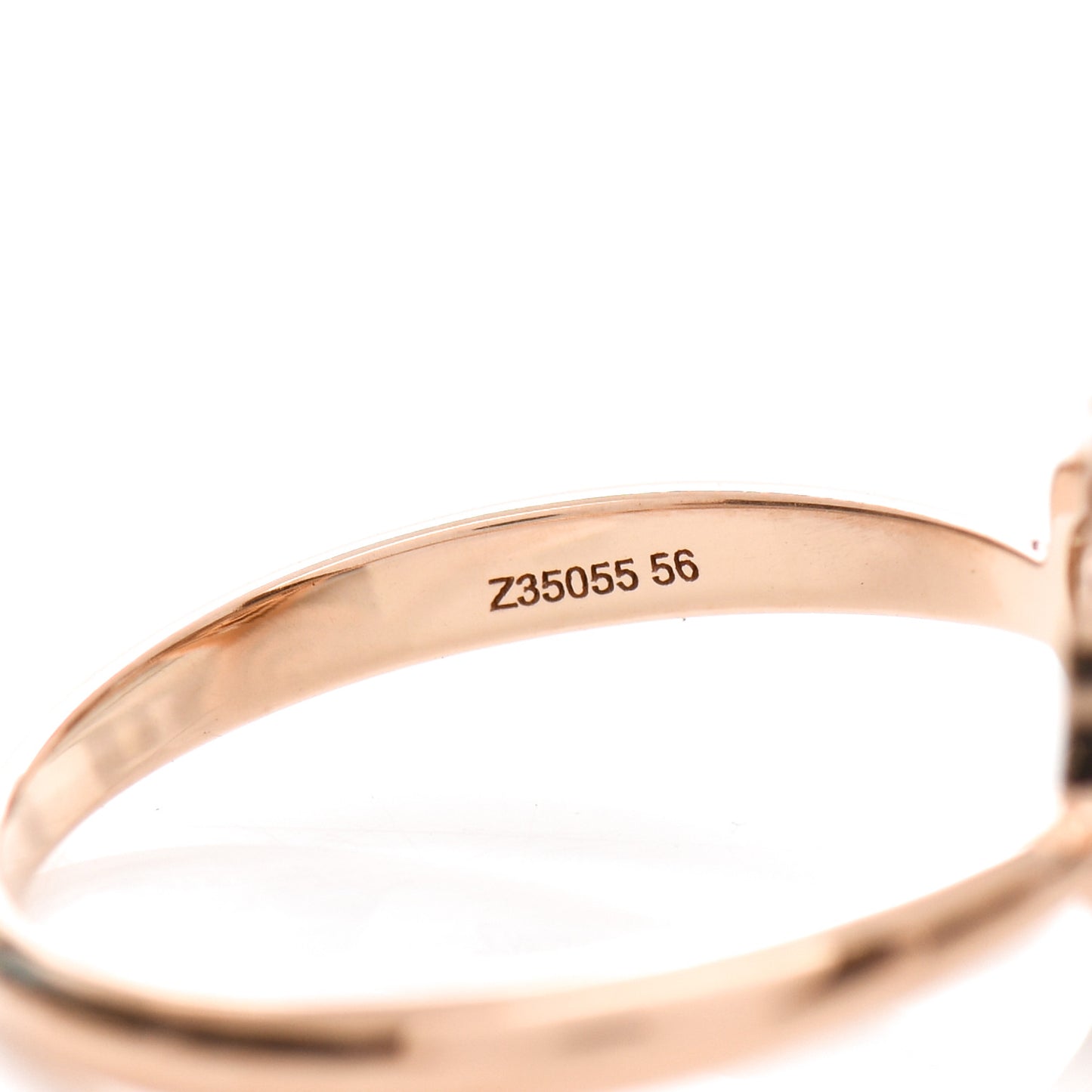 18K Rose Gold Diamond Extrait de Camelia Ring 56 7.5