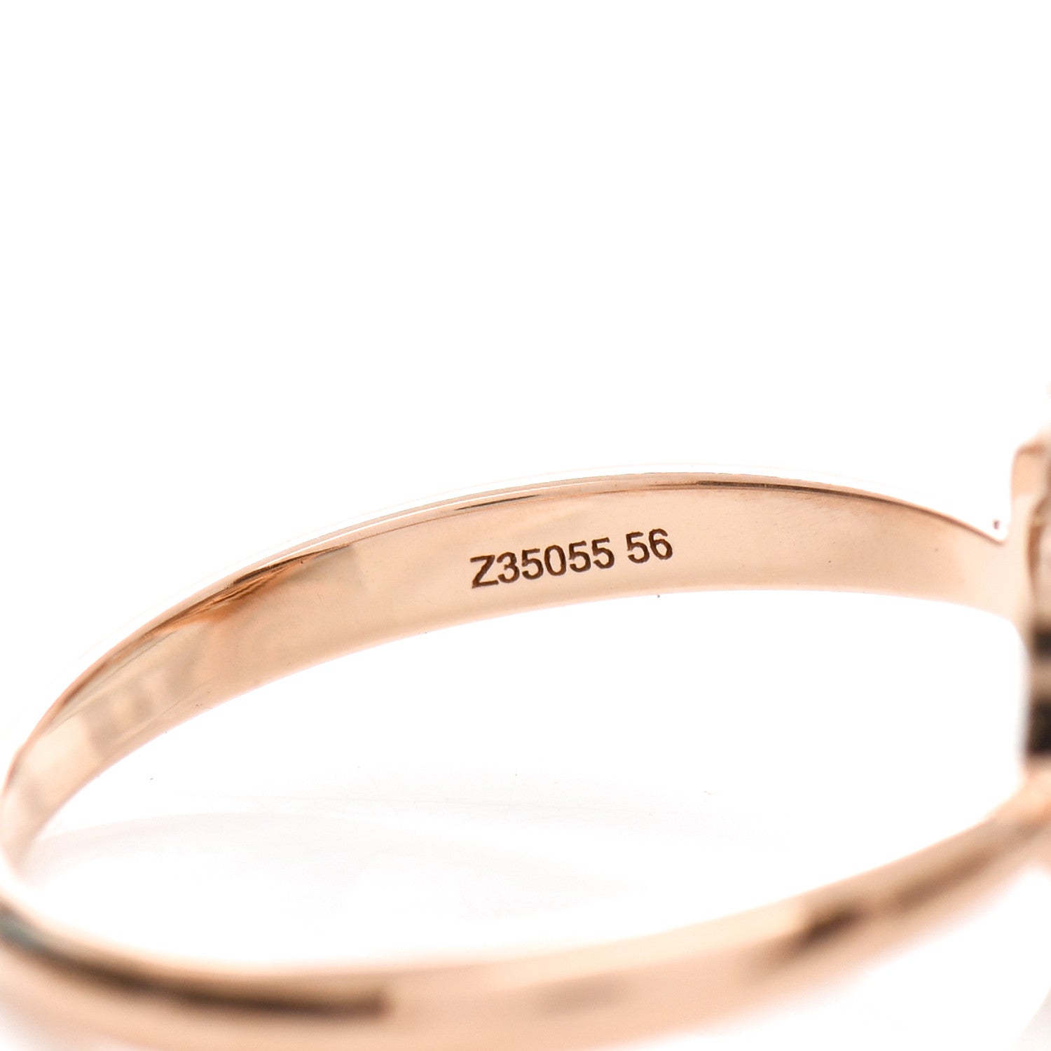 Chanel 18K Rose Gold Diamond Extrait de Camelia Ring 56 7.5 6 of 7