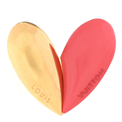Louis Vuitton Resin Heart Brooch Red 1 of 4