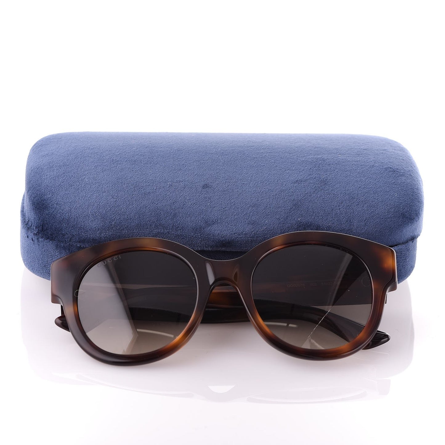 Round Frame GG Star Sunglasses GG0207S Tortoiseshell