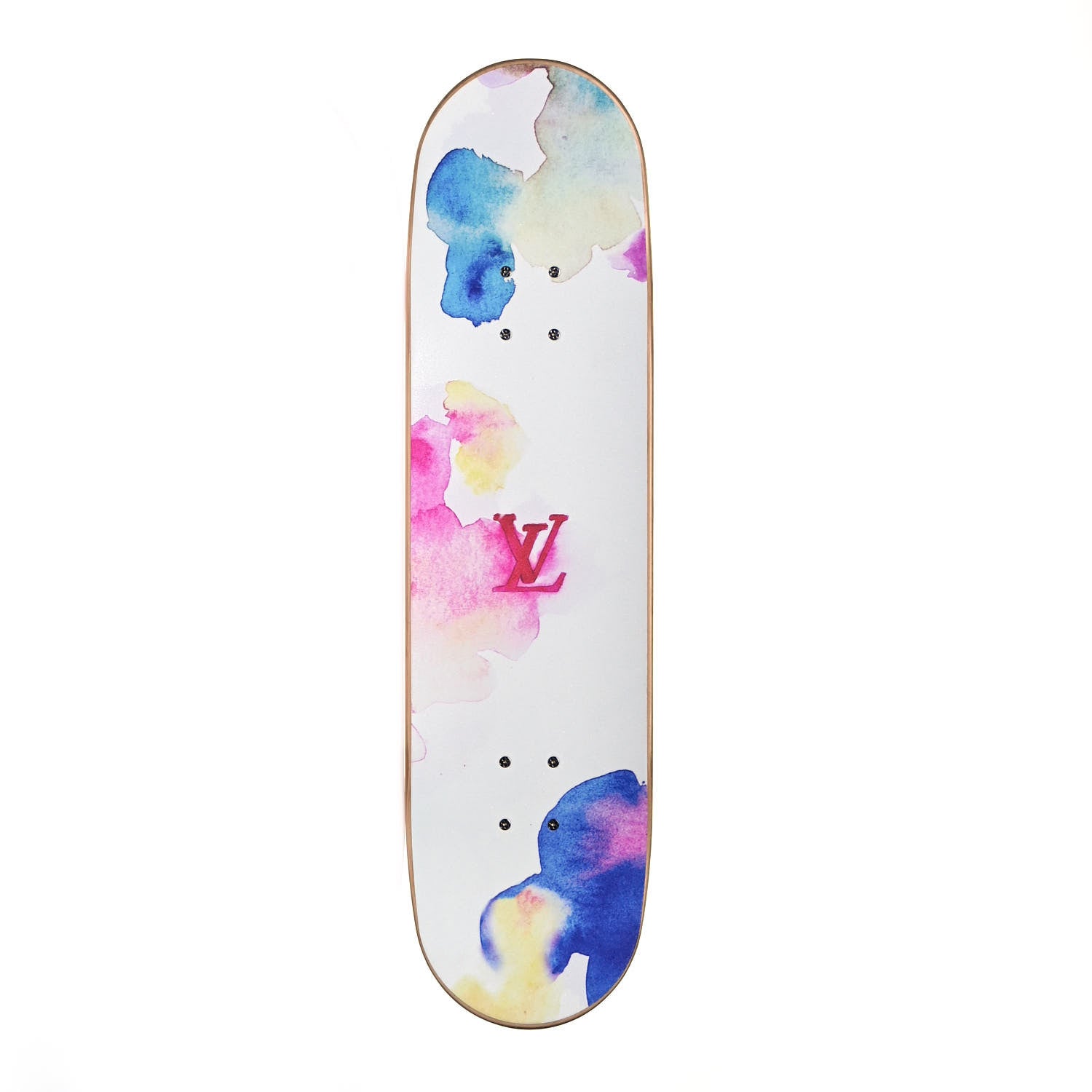 Louis Vuitton Monogram Watercolor Wood Skateboard Multicolor 1 of 12